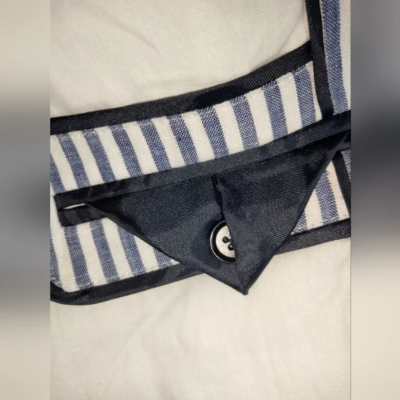 J. Crew (Size 12) Blue & White Linen Classic Striped Schoolboy Blazer (Like New) - Picture 11 of 16